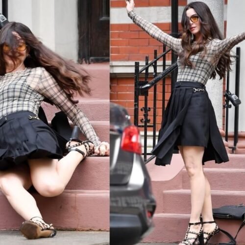 La graciosa caída de Anne Hathaway durante el rodaje de ‘El diablo viste a la moda 2′