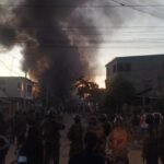 Incendio se registró en medio de operativo en Huaquillas: un militar herido con quemaduras